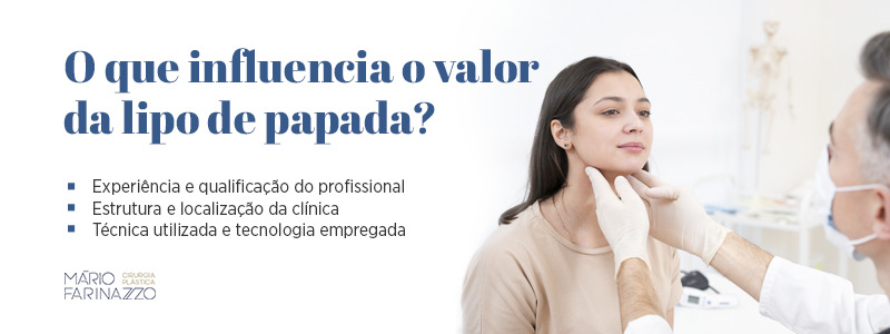 O que influencia o valor da lipo de papada? Experiência e qualificação do profissional, estrutura e localização da clínica, técnica utilizada e tecnologia empregada. 